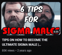 6 tips for sigma males tips on how to become the ultimate sigma male 3:25 85k views 2 years ago