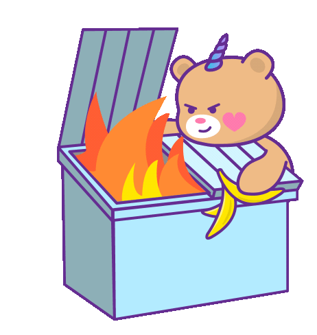 Bear Dumpster Sticker - Bear Dumpster Fire Stickers