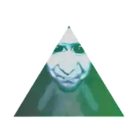 a pyramid with a face on it that looks like a skull