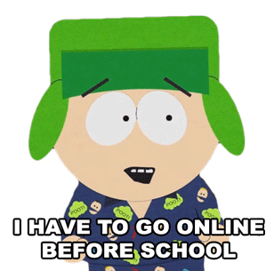 I Have To Go Online Before School Kyle Broflovski Sticker - I Have To Go Online Before School Kyle Broflovski South Park Stickers