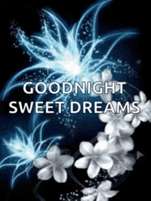 goodnight sweet dreams sparkles flowers