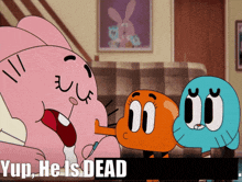 gumball and darwin from the amazing world of gumball are sitting next to each other