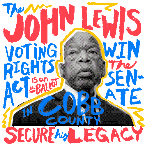 John Lewis Voting Rights Sticker