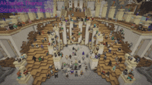 a large group of people are gathered in a large room with the words " screenshot mit euch " on the bottom right