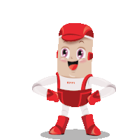 a cartoon character with the word effi on his outfit