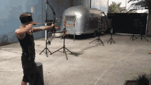 Shoot Arrow People Are Awesome GIF - Shoot Arrow People Are Awesome Blindfolded GIFs