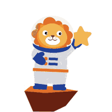 astronaut eduwis kids cute lion