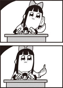 Pop Team Epic Middle Finger What Was That GIF - Pop Team Epic Middle Finger What Was That GIFs