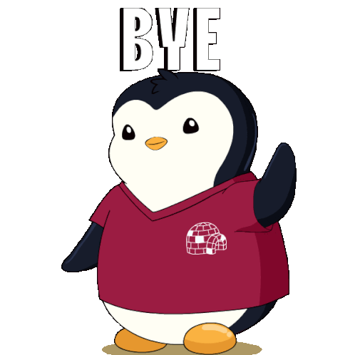 Bye Run Sticker - Bye Run Penguin Stickers