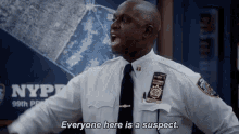 No One Is Safe GIF - Brooklyn Nine Nine Everyone Here Is A Suspect Suspect GIFs