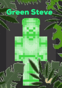 Green Steve Emerald Steve GIF - Green Steve Emerald Steve Minecraft Nature GIFs