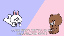 a rabbit and a bear are laying next to each other .