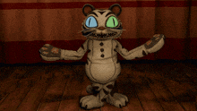 a glowing cat is standing next to a computer monitor