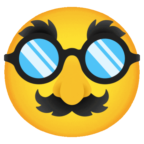Disguised Face Sticker - Disguised Face Emoji Stickers
