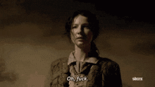 a woman is saying oh fuck in a starz advertisement