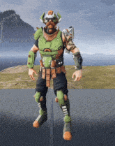 a video game character with horns on his head and a beard
