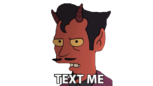 Text Me Satan Sticker - Text Me Satan Disenchantment Stickers