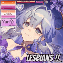 a picture of a girl with the words lesbians written on the bottom