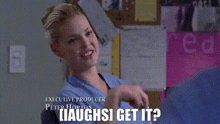 Greys Anatomy Izzie Stevens GIF - Greys Anatomy Izzie Stevens Laughs Get It GIFs