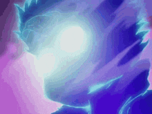 a purple and blue background with a blue light coming out of it .