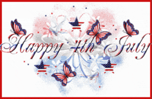 a greeting card that says happy 4th july