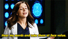Greys Anatomy Amelia Shepherd GIF - Greys Anatomy Amelia Shepherd Hear My Words And Take Them As Face Value GIFs
