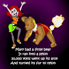 Mary Had A Little Bear Nursery Rhyme GIF - Mary Had A Little Bear Nursery Rhyme Teddy Bear GIFs