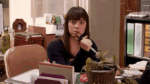 You’ve Been Made Fun Of Because You Are “whitewashed.” GIF - Parks And Rec April Ludgate Scissors GIFs