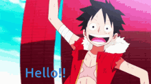 One Piece Luffy GIF - One Piece Luffy Hello GIFs