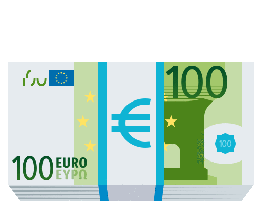 Euro Banknote Objects Sticker