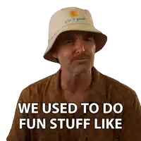 a man wearing a hat that says life is good on it