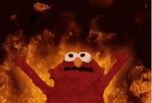 Elmo Fire Elmo On Fire GIF - Elmo Fire Elmo On Fire Elmo GIFs