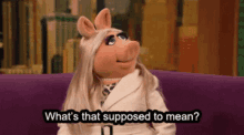 Miss Piggy What Are You Talking About GIF - Miss Piggy What Are You Talking About Mean GIFs