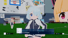 a video game screen shows a girl with bunny ears and a score of 10-19 eligma
