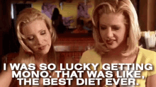 Mono Was The Best Diet Ever - Romy And Michele'S High School Reunion GIF - Romy And Michele Mono Diet GIFs
