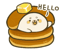 Hello Pancake GIF - Hello Pancake Seal GIFs