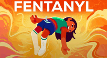 a poster for fentanyl shows a girl laying down