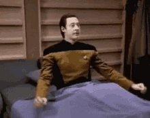 Data Star Trek GIF - Data Star Trek Stretching GIFs