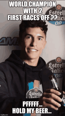 Marc Marquez Hold My Beer GIF - Marc Marquez Hold My Beer GIFs