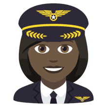 pilot joypixels plane captain female pilot aeronaut