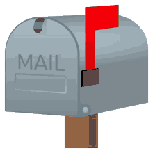 closed mailbox with raised flag objects joypixels letter messages