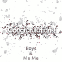 me congratulations boys confetti boys and me me