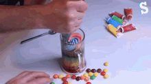 Mega Rainbow Cake GIF - Rainbow Cake Skittles GIFs