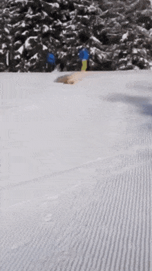 a person is skiing down a snowy slope