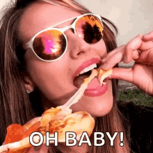 Eating Pizza GIF - Eating Pizza Cheesy Pizza GIFs