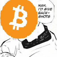 a man with a speech bubble that says nah i 'd give back shots .