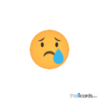a circle of sad smiley faces with tears on their faces