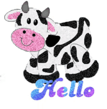 Hello Glitter GIF - Hello Glitter Cow GIFs