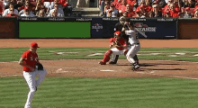 Latos And Hannigan Can'T Watch Posey Grand Slam 2012 Nlds GIF