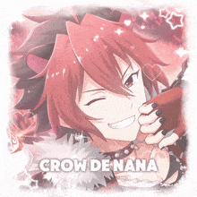 a picture of crow de nana with red hair